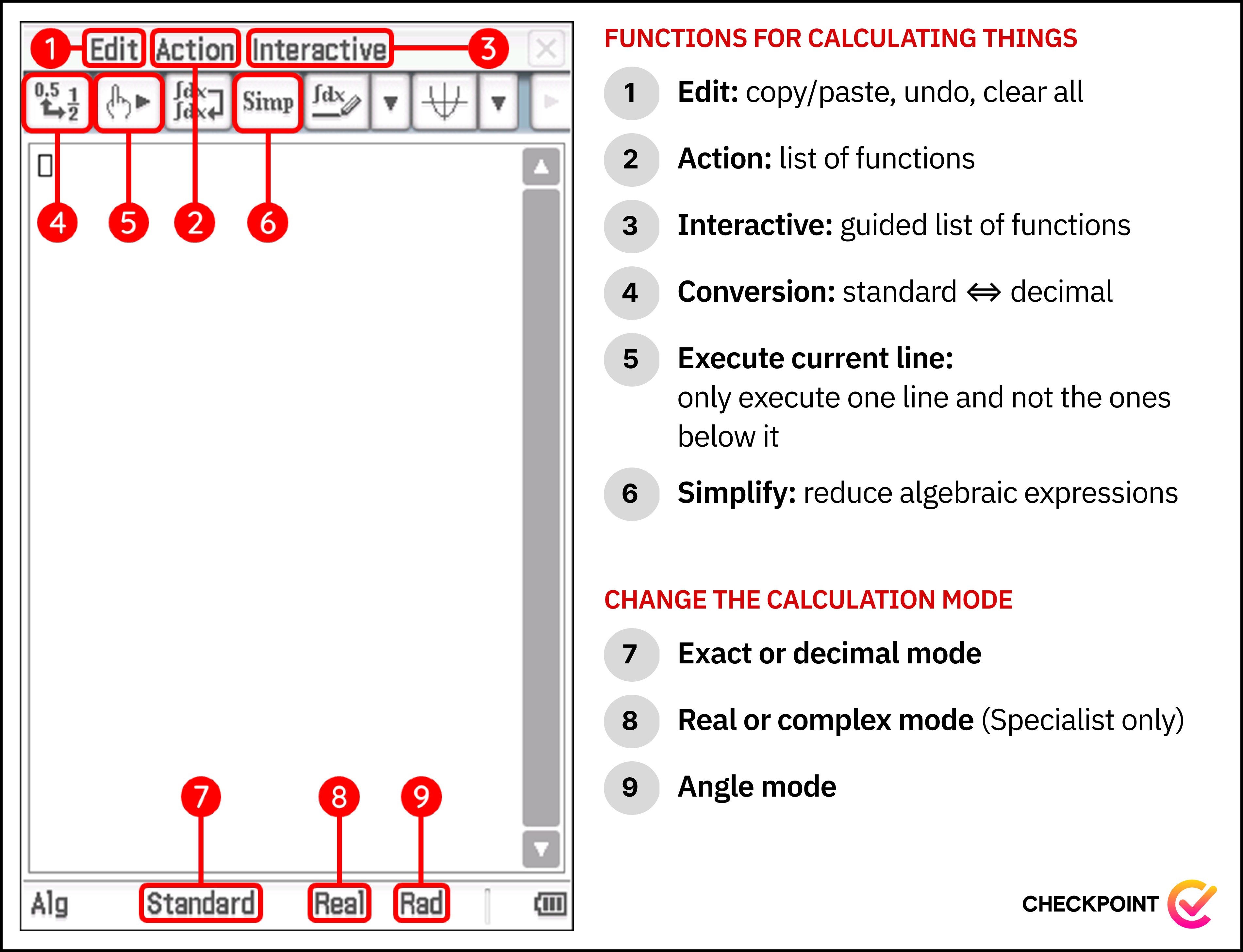 main tab of classpad