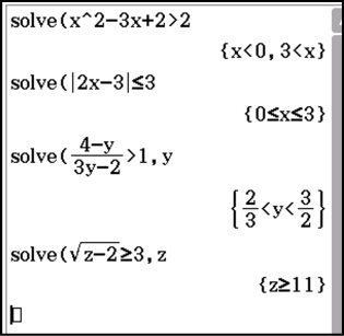 solve inequalities