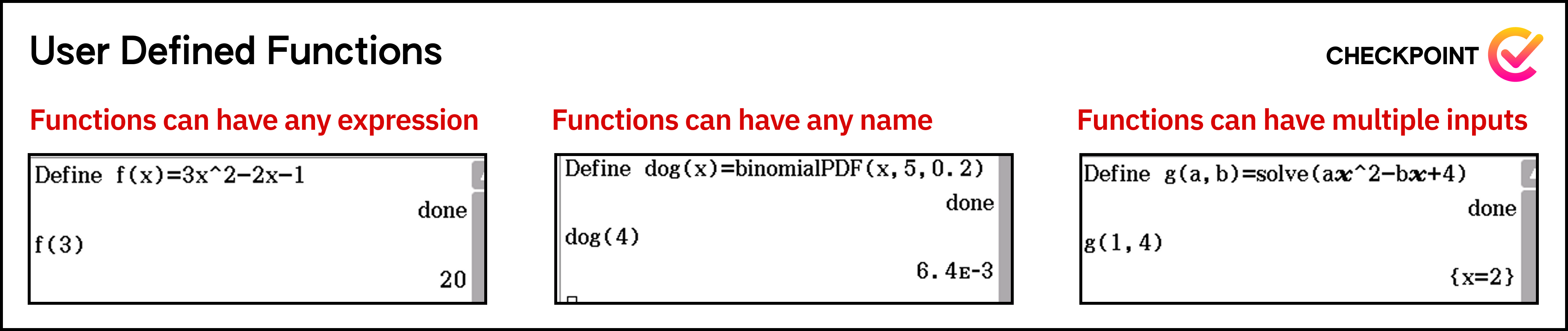 user defined functions